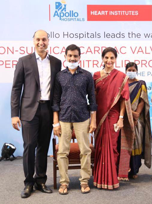 Apollo Hospitals, Chennai successfully performed a MitraClip procedure on a 41-year-old man who waited for 91 days for a heart transplant