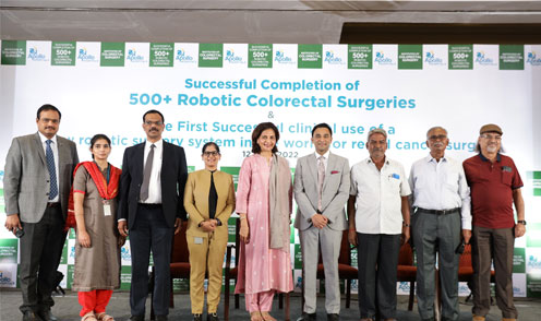 Apollo Institute of Colorectal Surgery has successfully completed 500 Robotic Colorectal Surgeries.