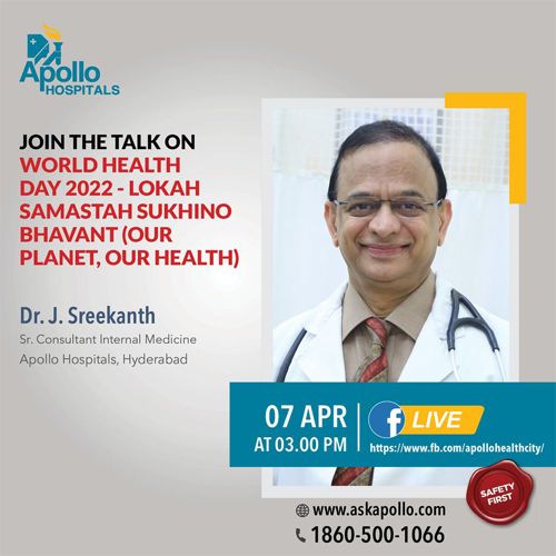 On World Health Day 2022, “LOKAH SAMASTAH SUKHINO BHAVANT (OUR PLANET, OUR HEALTH)”.