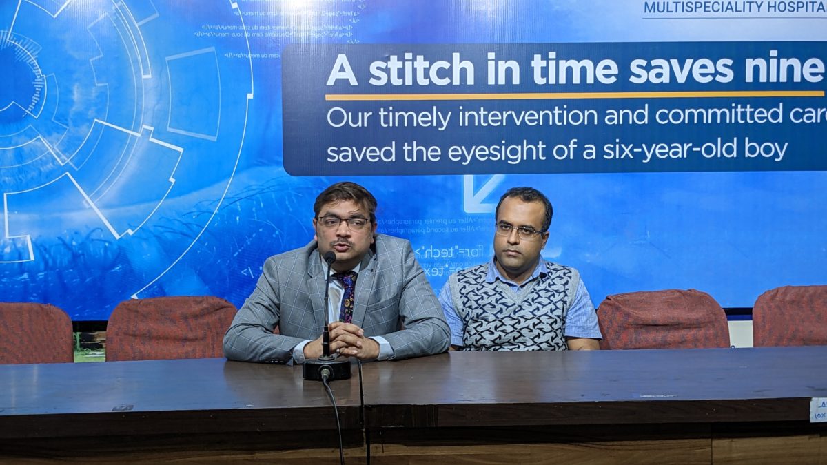 Apollo Multispeciality Hospitals Kolkata gives new vision to 6-year-old Rudranjan suffering from acute sinusitis with severely advanced right sided orbital cellulitis, which occurs to only less than 1% children worldwide